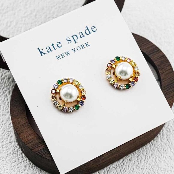 Kate Spade Multi-Gem Inlaid Stud Earrings - Picture 5 of 5